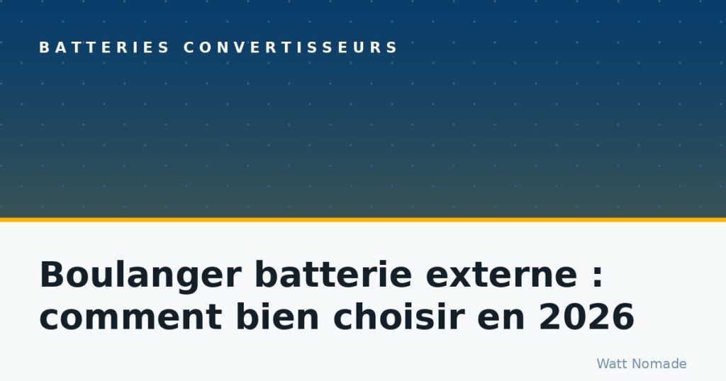 Boulanger batterie externe